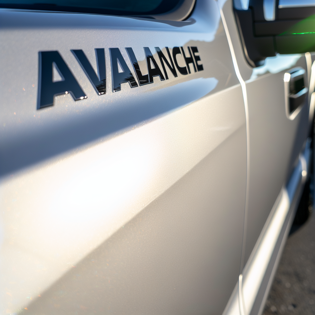 Avalanche paint on a Ford truck demonstrating clear coat