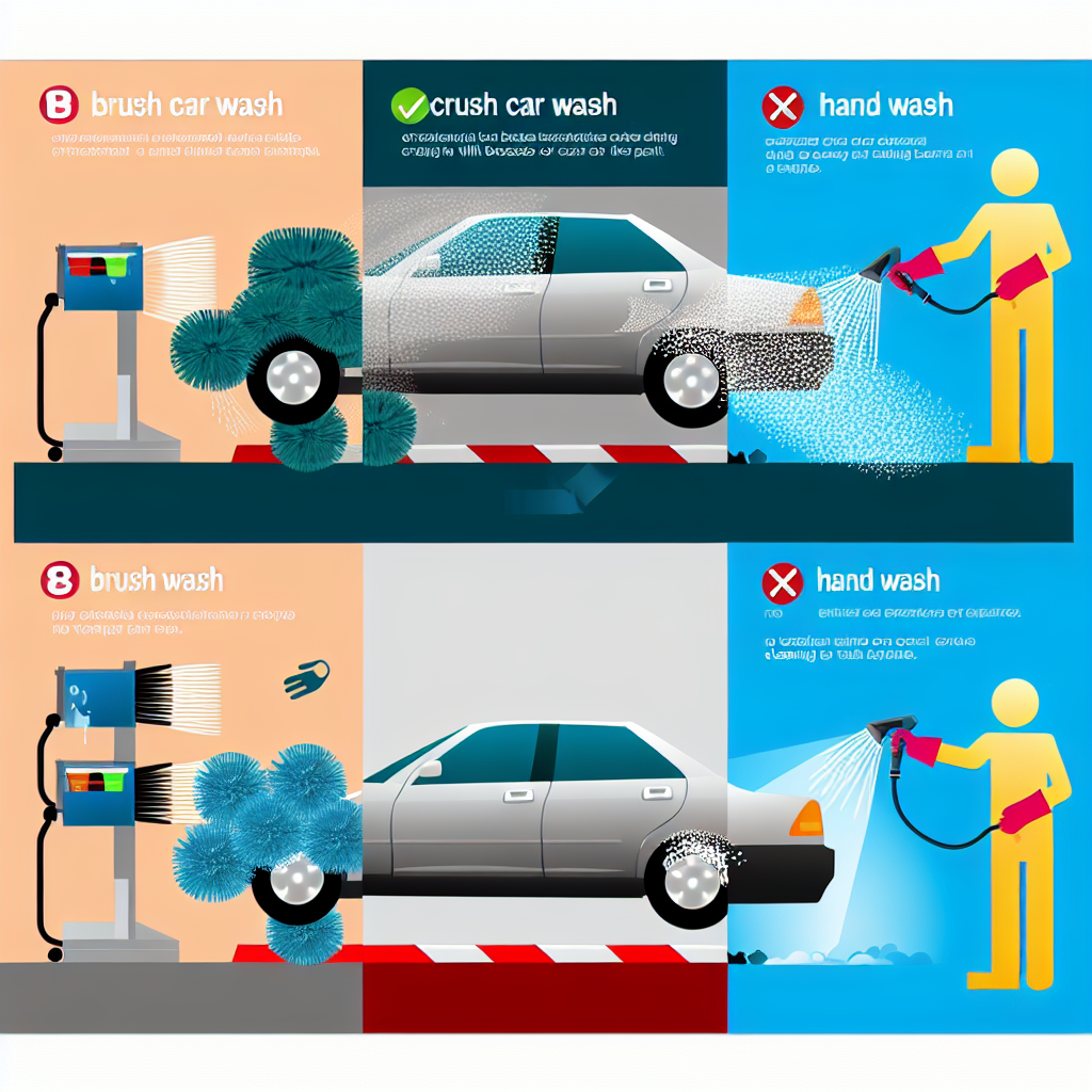 Illustration of car wash methods