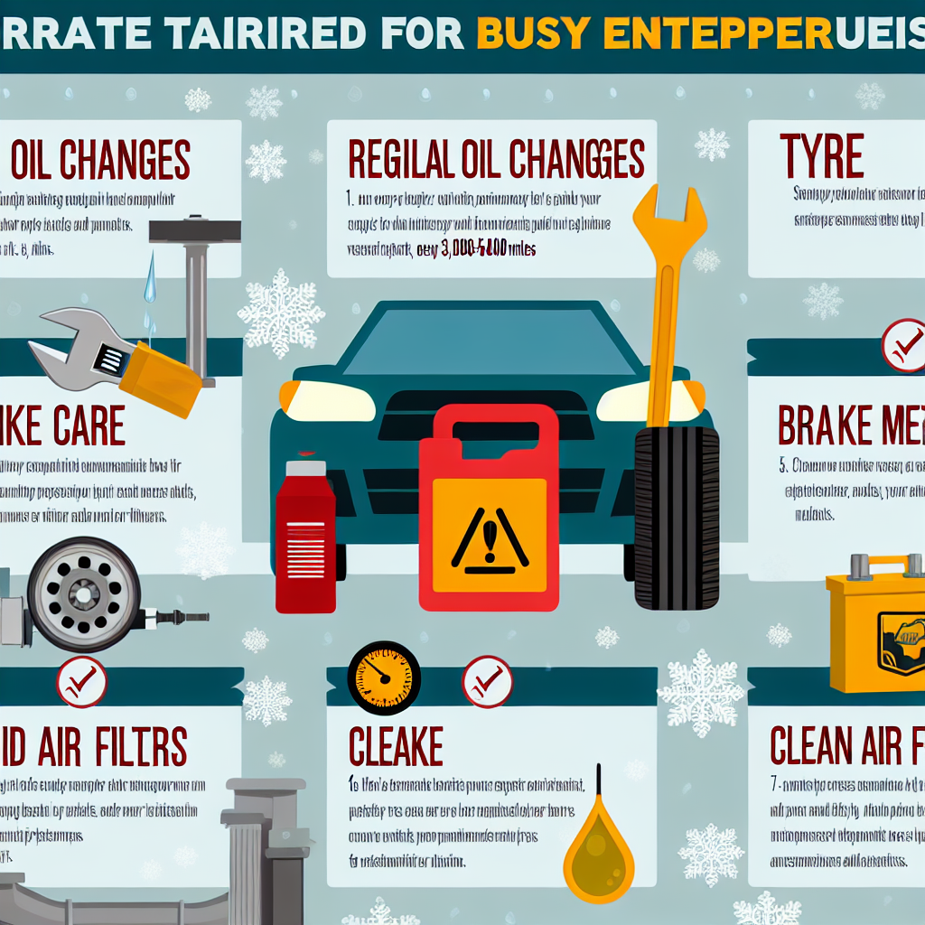 Essential vehicle maintenance tips infographic