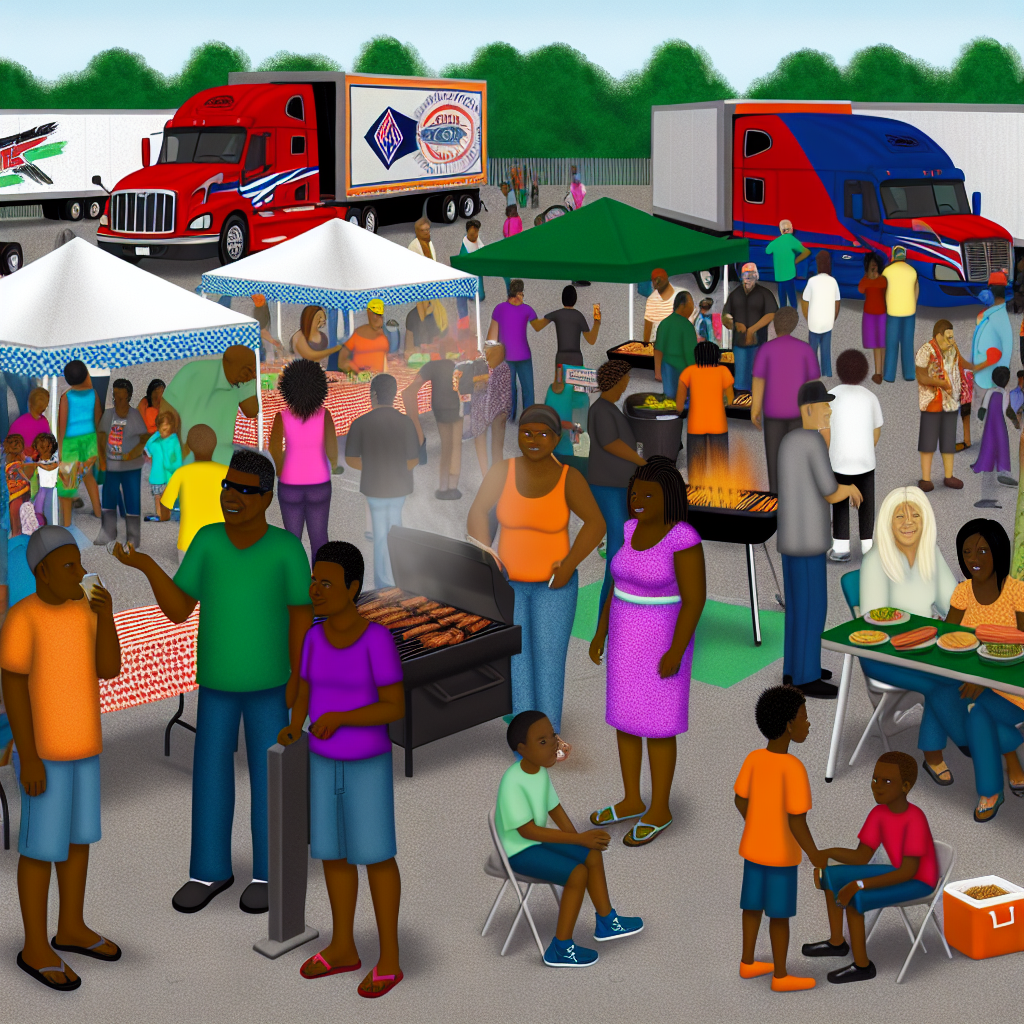 Community Involvement during Trucking Fundraiser