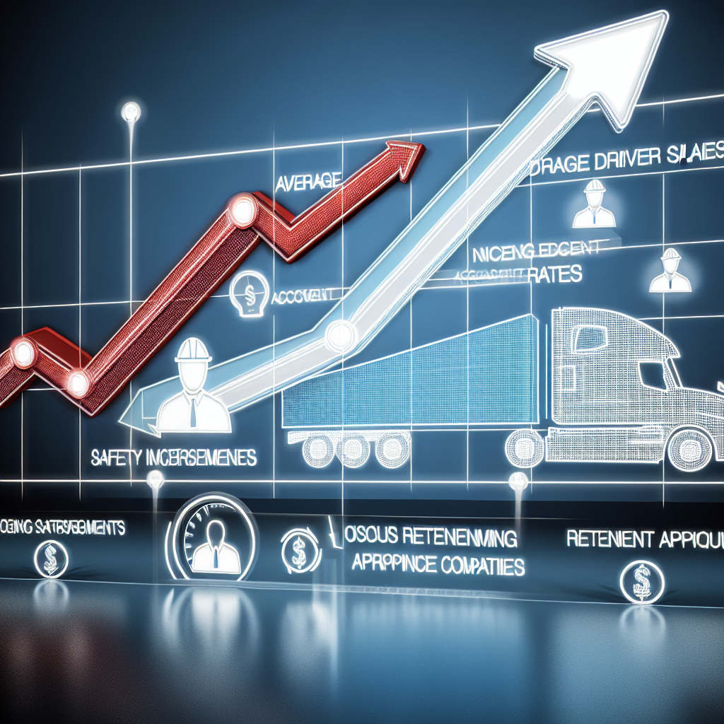 Image illustrating driver pay, retention strategies, and safety statistics trends