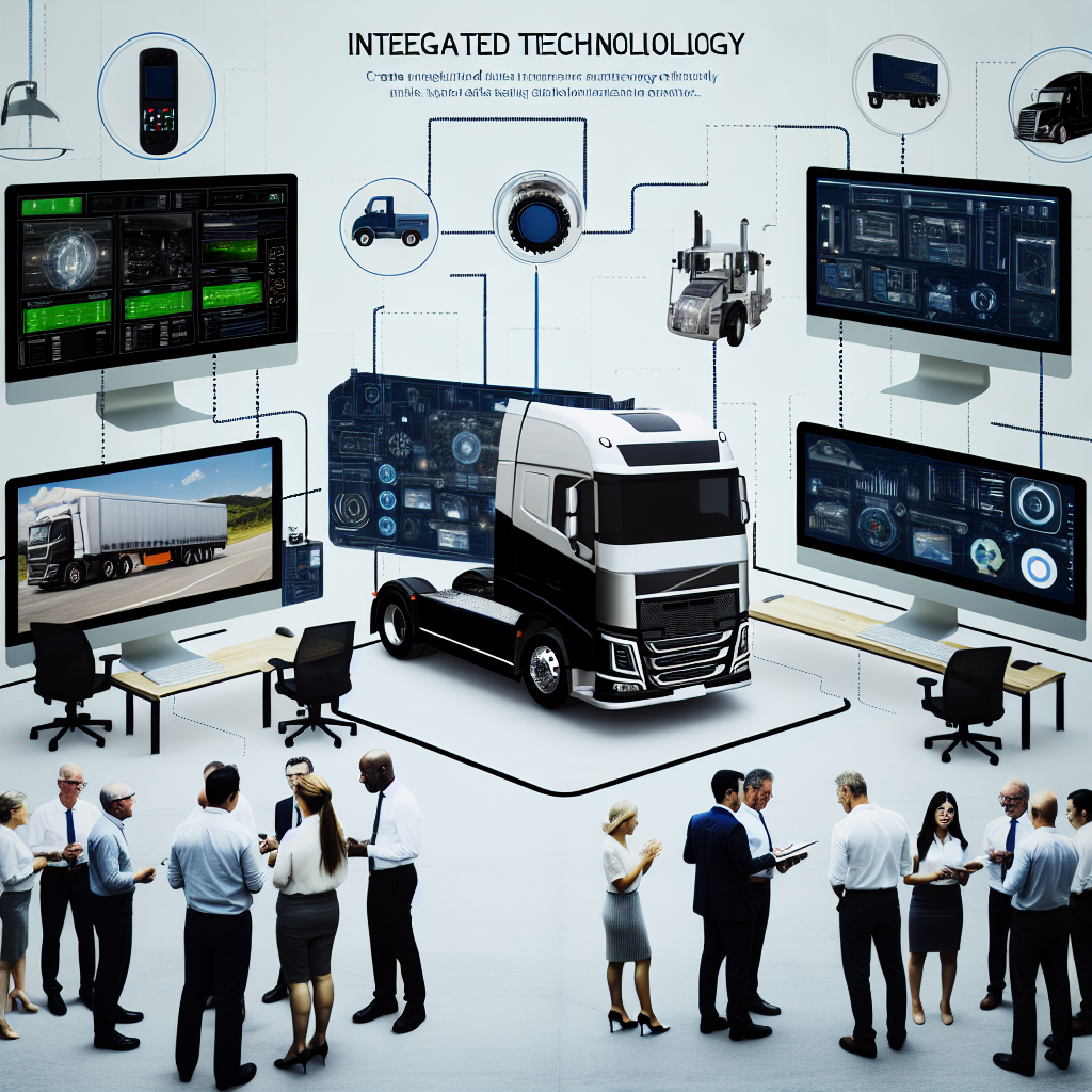 A modern fleet technology environment showcasing advanced automation tools and in-cab software