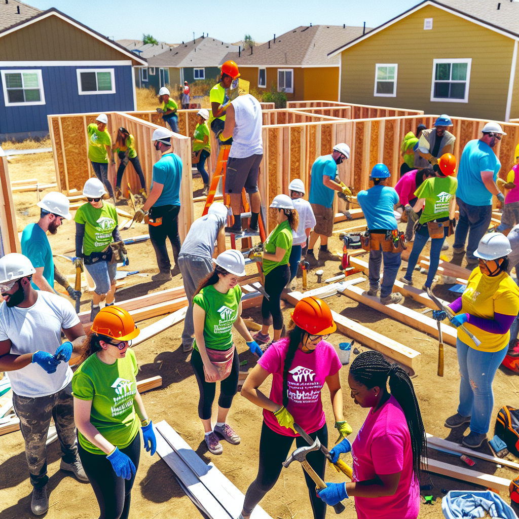 Volunteers at Habitat for Humanity