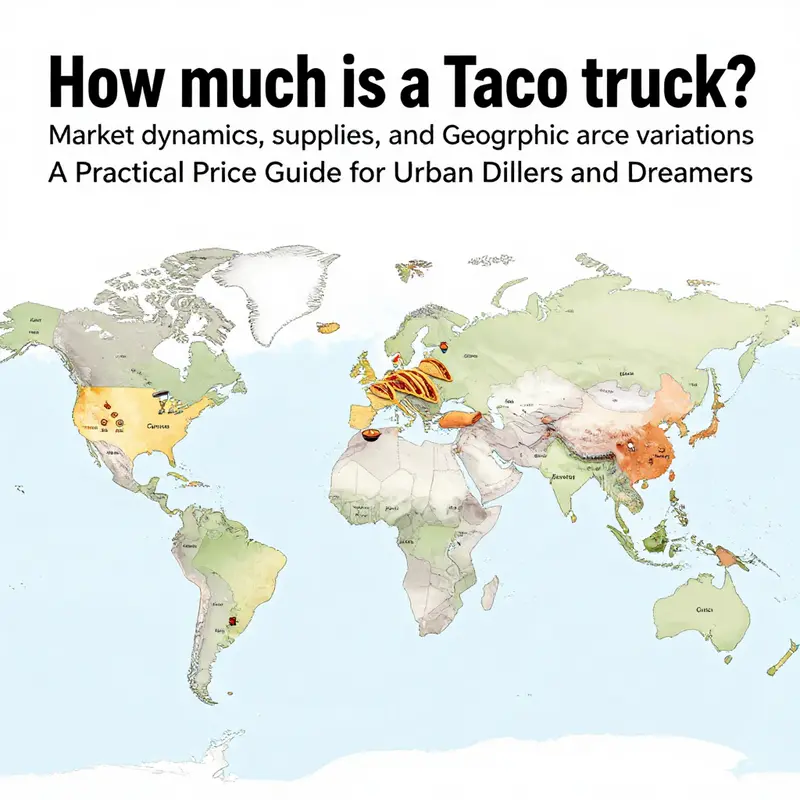 Price bands for new vs used taco trucks displayed with urban context.