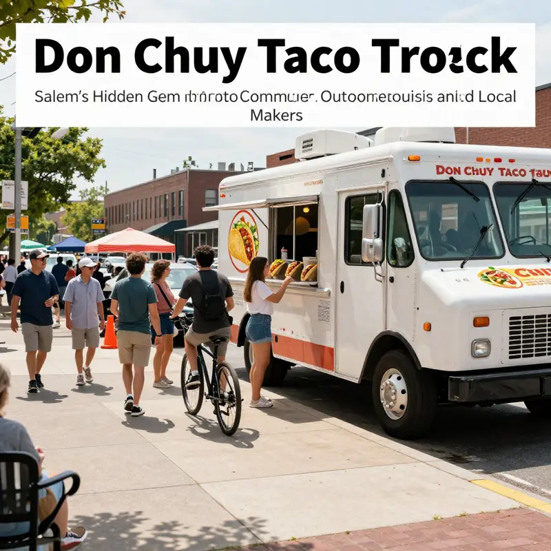 Don Chuy Taco Truck draws a steady Salem crowd, illustrating its reputation as a community anchor for quick, friendly meals.