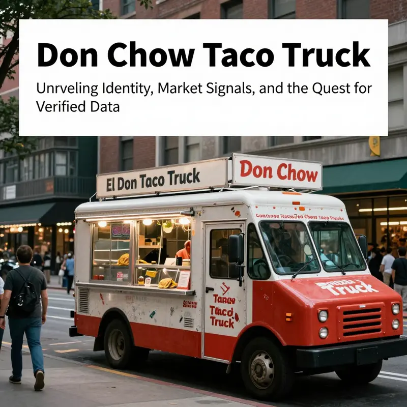 **Signs blur the brand lines** between El Don and Don Chow at a curbside lunch stop.