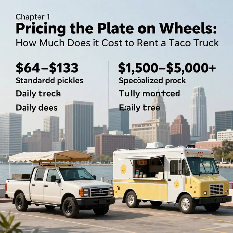 Overview of rental market and price ranges for taco trucks and related vehicles.