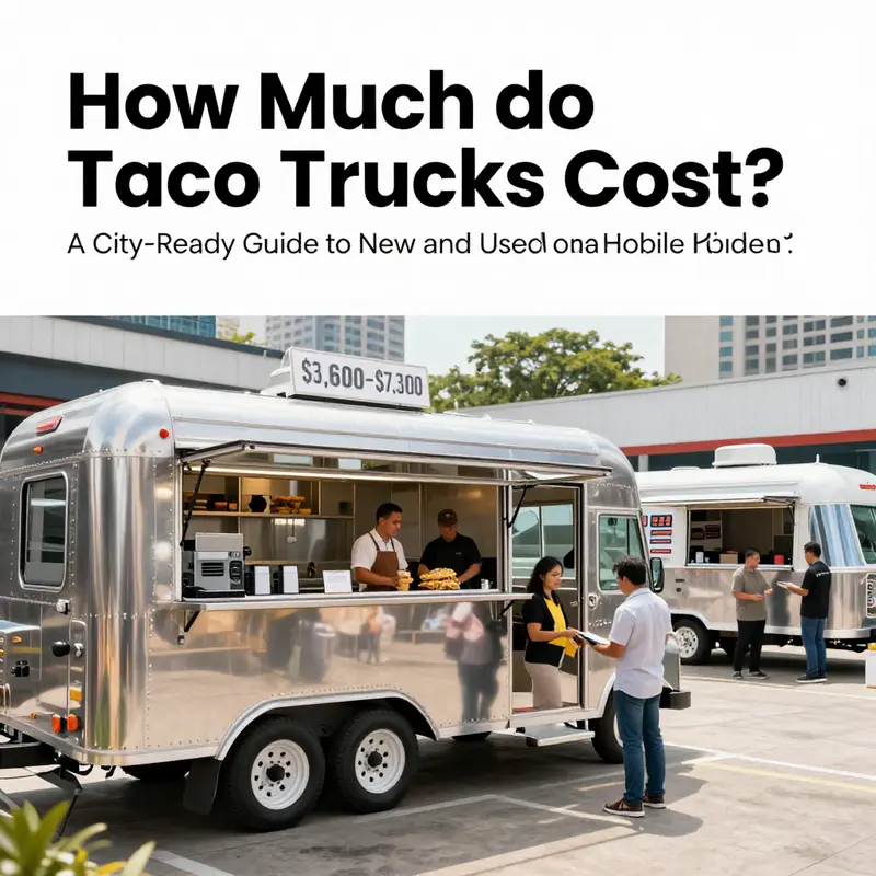 New taco trucks offer clear price bands and customization paths for startup capital planning.