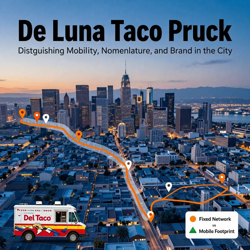 Nomenclature crossroads: de luna taco truck differentiates itself from Del Taco and Luna Modern Mexican Kitchen.