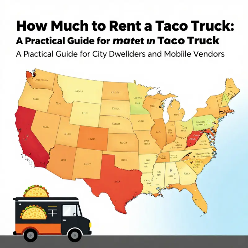 Baseline rental ranges and standard inclusions for a portable taco kitchen.