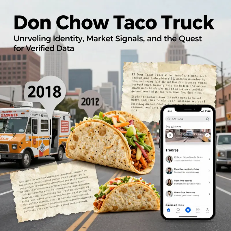 **Signs blur the brand lines** between El Don and Don Chow at a curbside lunch stop.
