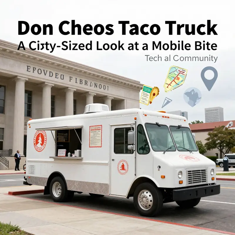 Don Cheos Taco Truck in a data-filled urban landscape showing the interplay of real-world service and digital data gaps.