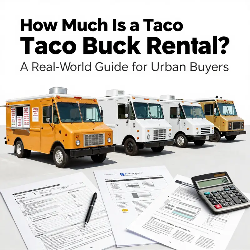 Depicts the gap between taco truck rental costs and standard pickup pricing.