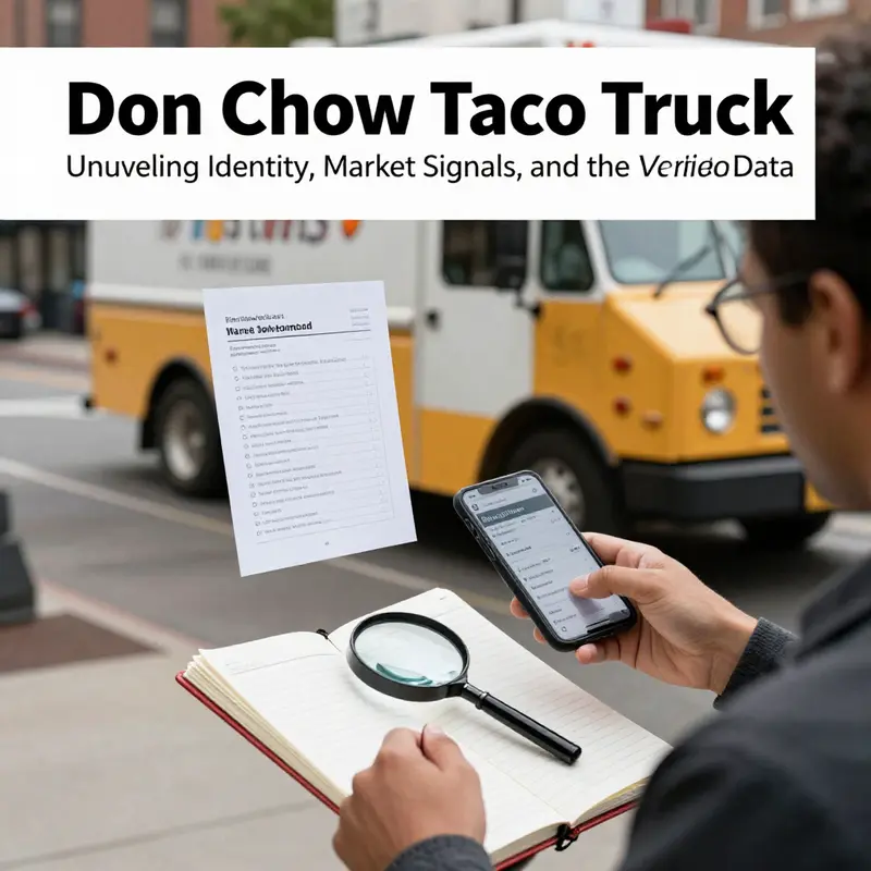 **Signs blur the brand lines** between El Don and Don Chow at a curbside lunch stop.