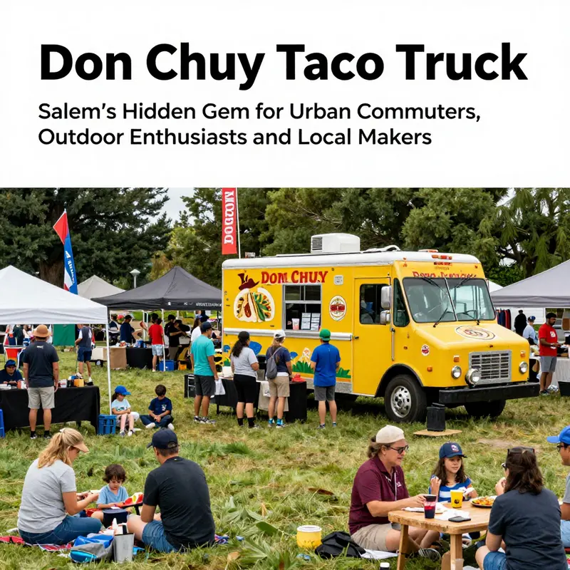 Don Chuy Taco Truck draws a steady Salem crowd, illustrating its reputation as a community anchor for quick, friendly meals.