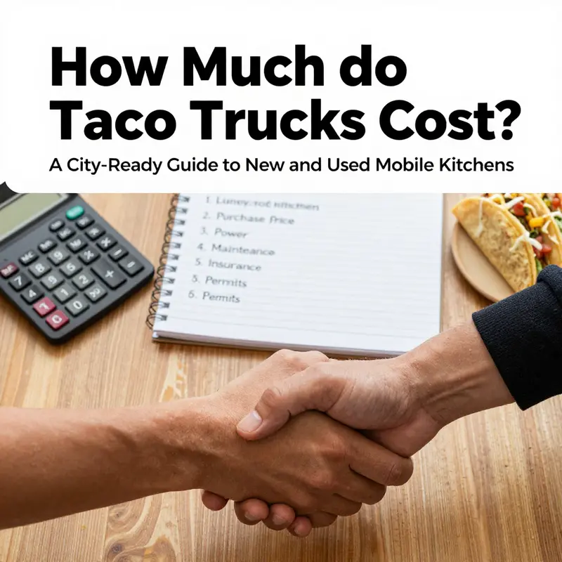 New taco trucks offer clear price bands and customization paths for startup capital planning.