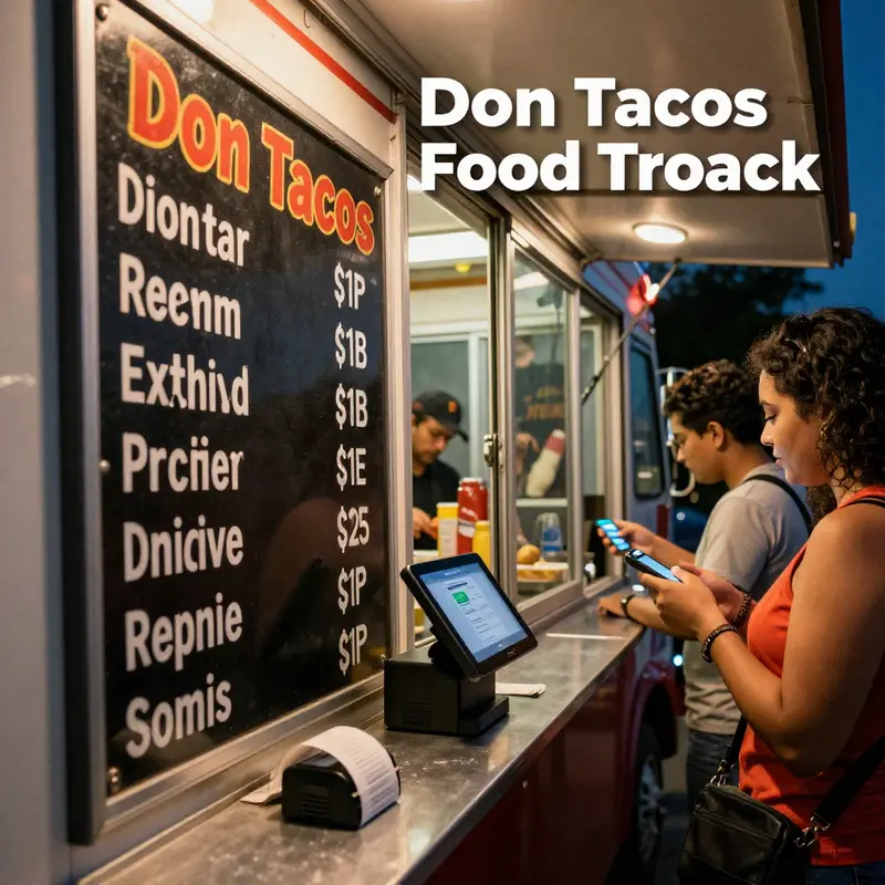 A night-time view of Don Tacos’ tech-enabled operations, illustrating how software, hardware, and staff coordination deliver quick, consistent meals.