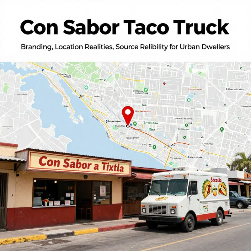 Branding confusion between a taco truck and a fixed restaurant named with a similar phrase.