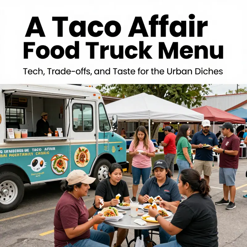 The taco affair menu comes alive through digital ordering, improving speed and accuracy for busy city streets.