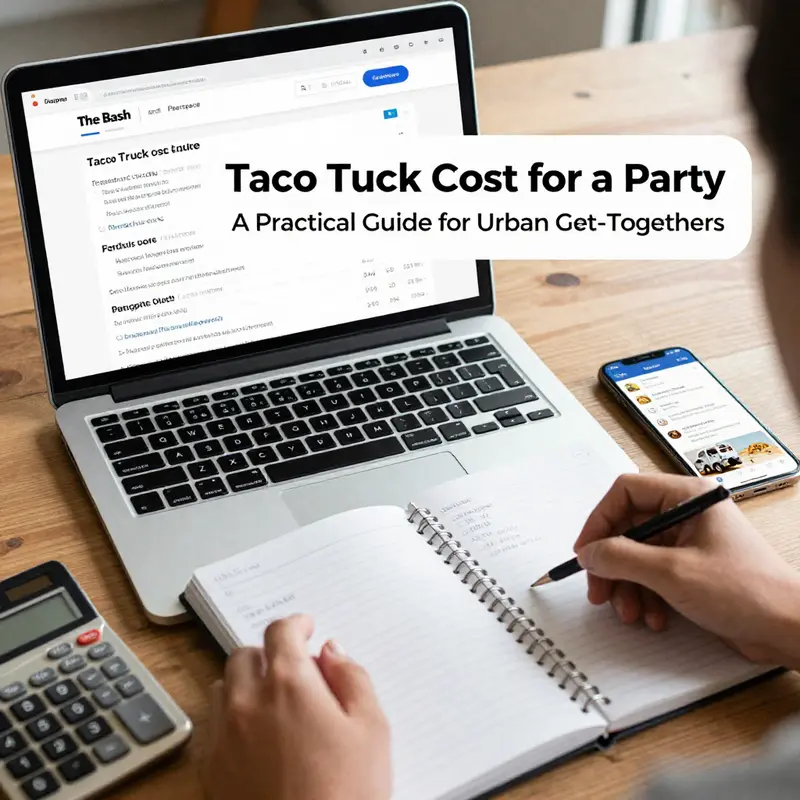 Baseline pricing and bundled inclusions for a standard taco truck party package.