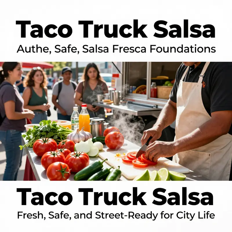 Fresh ingredients and a tidy prep station set the stage for authentic salsa fresca, essential to taco truck salsa.