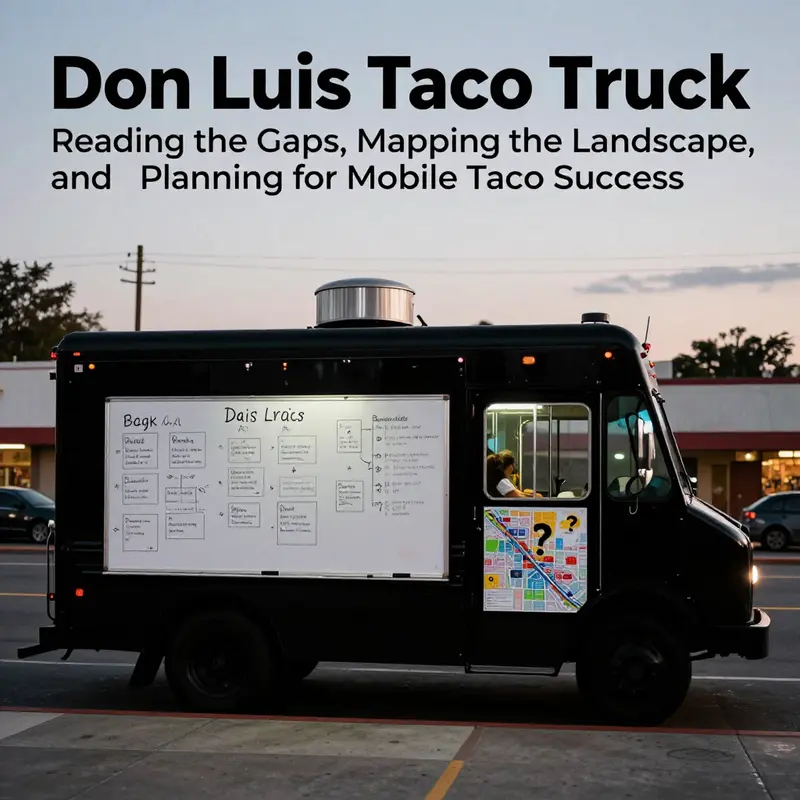 Identifying missing data around Don Luis Taco Truck to set the stage for verification.