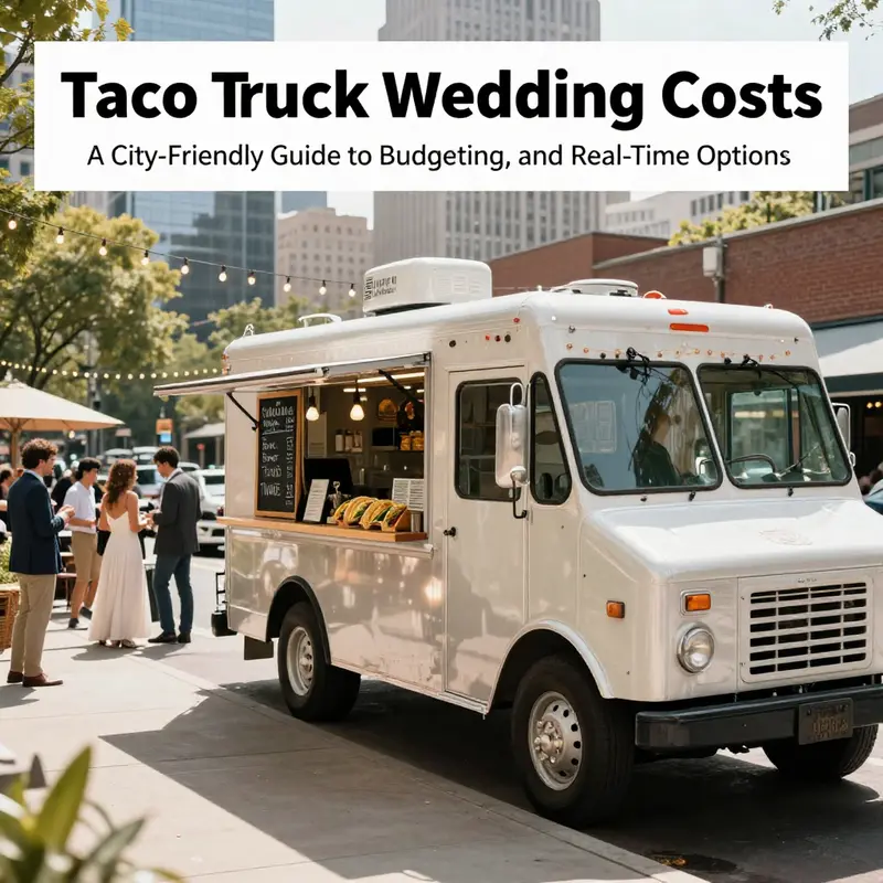 Baseline pricing ranges for full-day taco truck rentals at a city wedding.