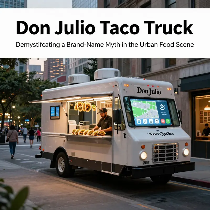 A high-tech, compliant mobile kitchen setup illustrating the technological backbone of mobile food service in an urban environment.