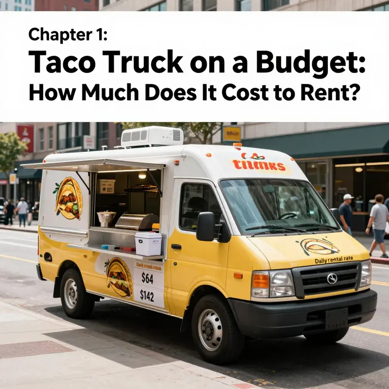 Pickup trucks commonly used as taco trucks show a typical daily rental range.