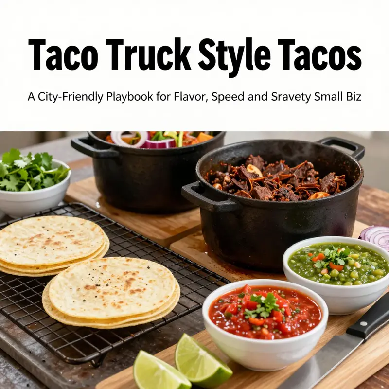 A tight, efficient taco-assembly line that keeps speed and flavor in balance within a mobile setup.
