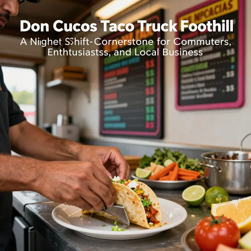 Don Cucos Taco Truck Foothill serving after-work commuters along Foothill Blvd.