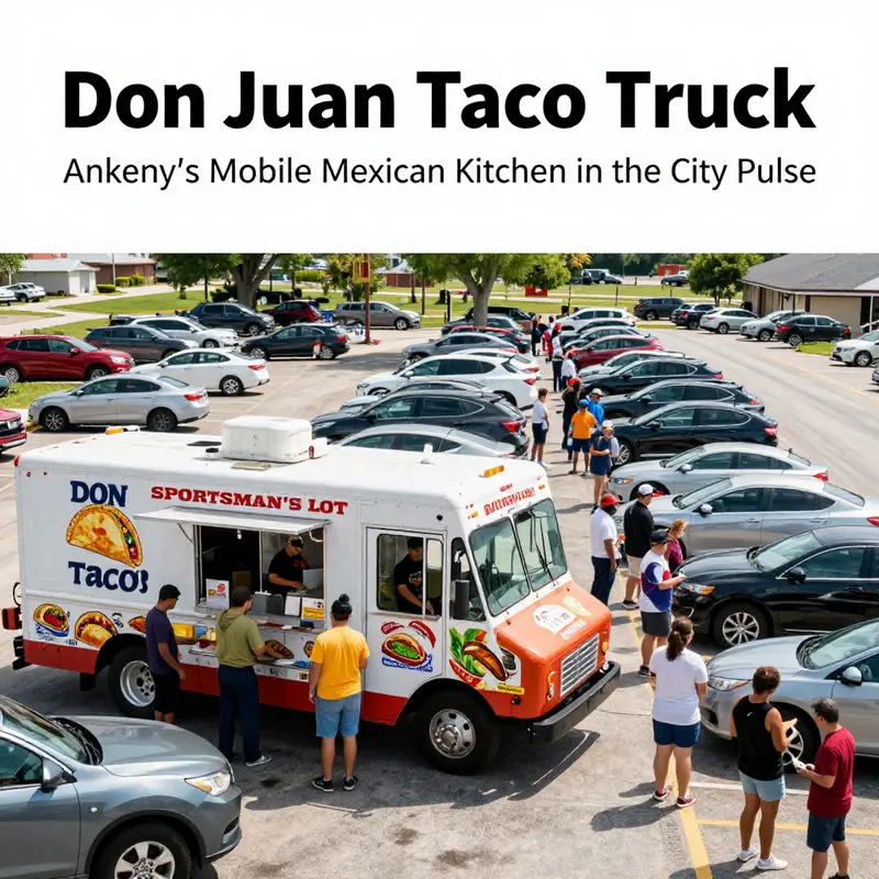 Don Juan Taco Truck at its Ankeny location, showcasing identity and signature menu items.