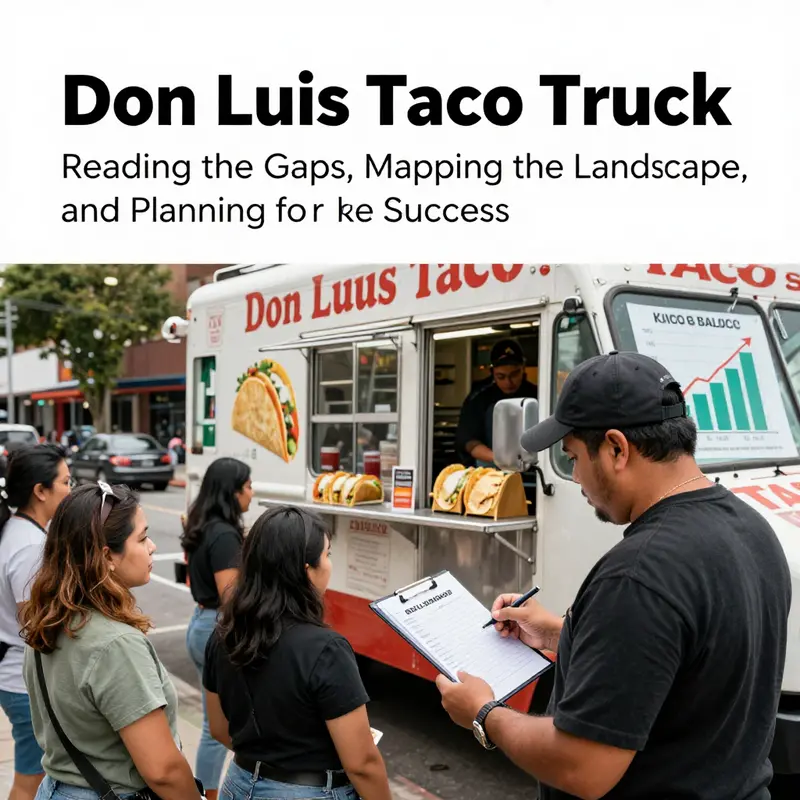 Identifying missing data around Don Luis Taco Truck to set the stage for verification.