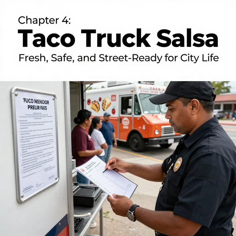 Fresh ingredients and a tidy prep station set the stage for authentic salsa fresca, essential to taco truck salsa.