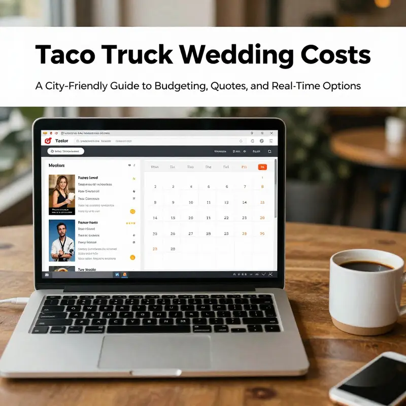 Baseline pricing ranges for full-day taco truck rentals at a city wedding.