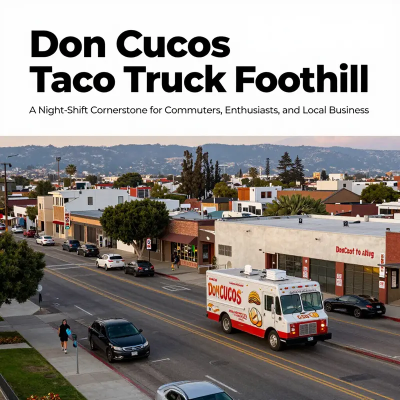 Don Cucos Taco Truck Foothill serving after-work commuters along Foothill Blvd.