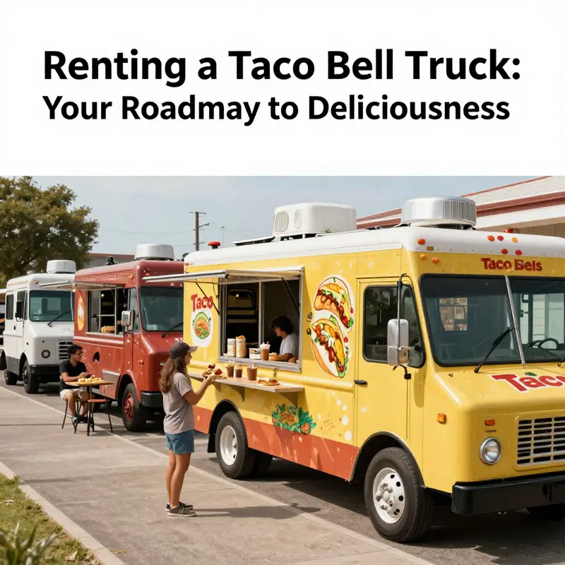 A food truck longing for the Taco Bell brand in a busy downtown neighborhood.