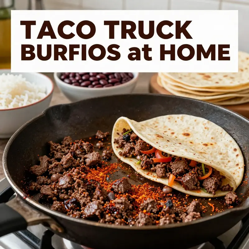 Core fillings and proteins ready to flavor authentic taco truck burritos.