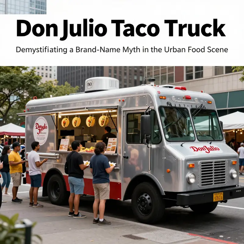 Cover image showing a Mobile taco kitchen in a city setting with people and tall buildings.
