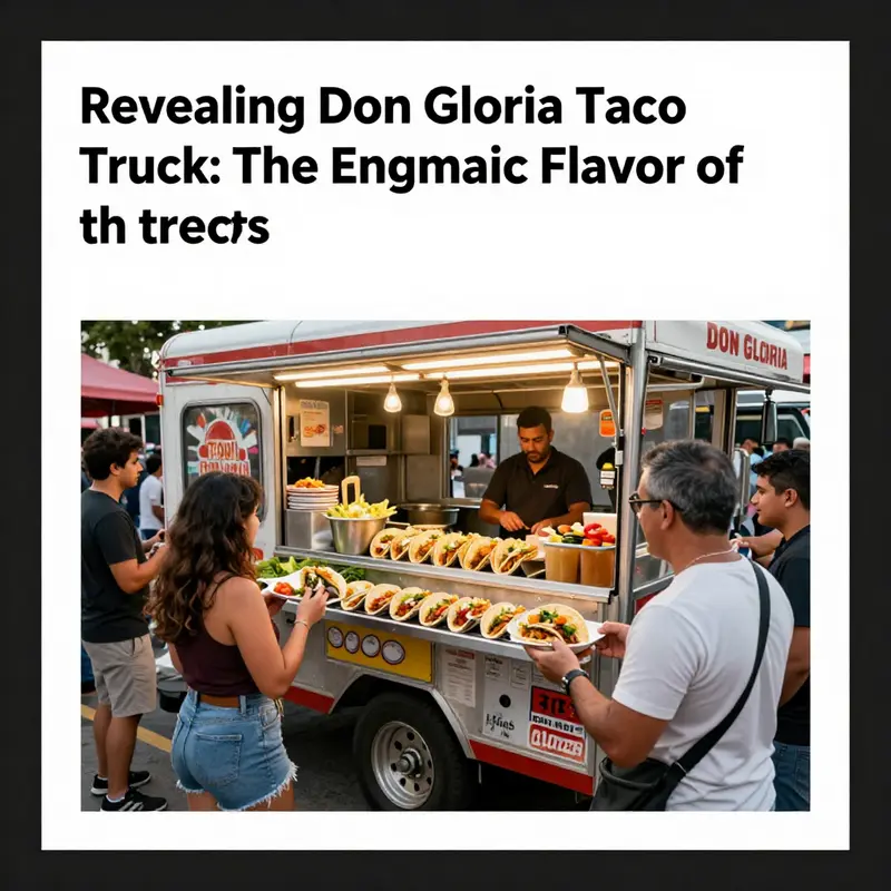A bustling taco truck with a crowd enjoying fresh tacos, showcasing the lively street food culture.