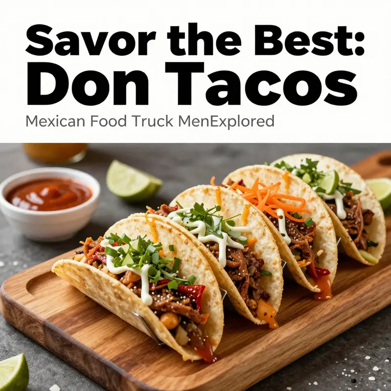 Gourmet tacos showcasing premium ingredients at Don Tacos.