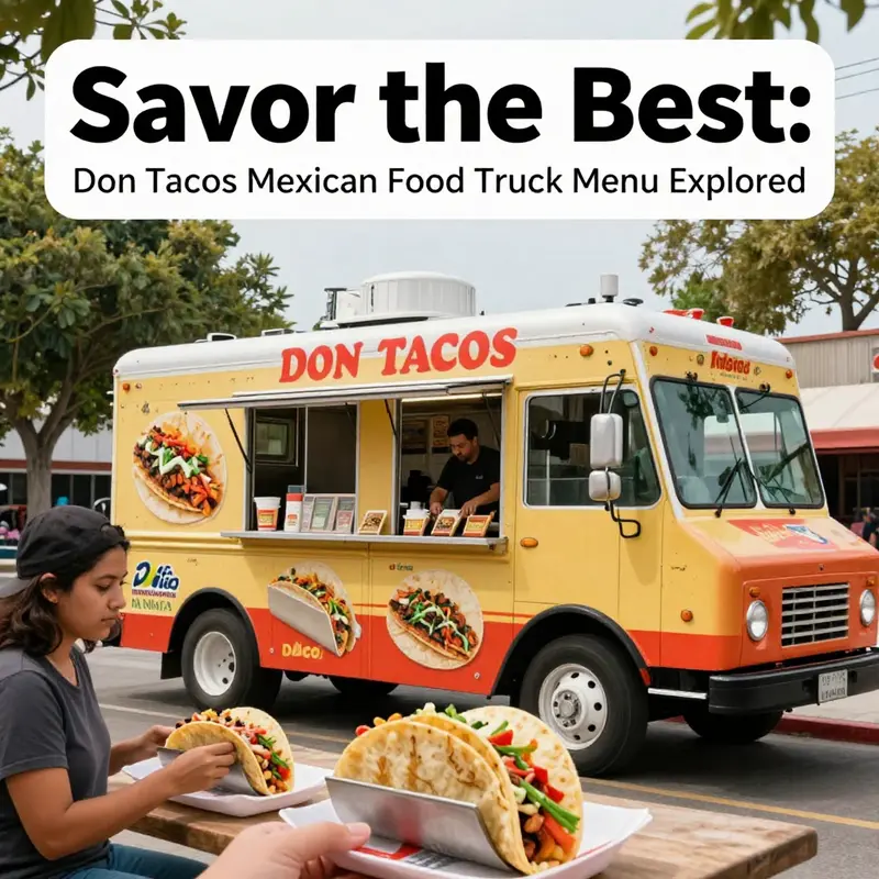 People savoring tacos from Don Tacos Mexican Food Truck in an outdoor urban park.