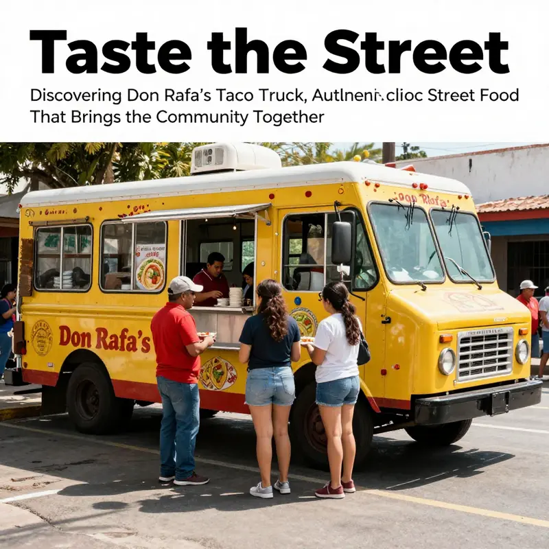 Don Rafa's Taco Truck in Stockton, CA, bustling with eager customers.