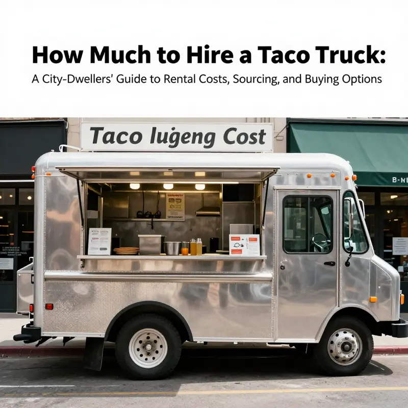 Urban taco truck in action, illustrating typical per-day rental costs for events.