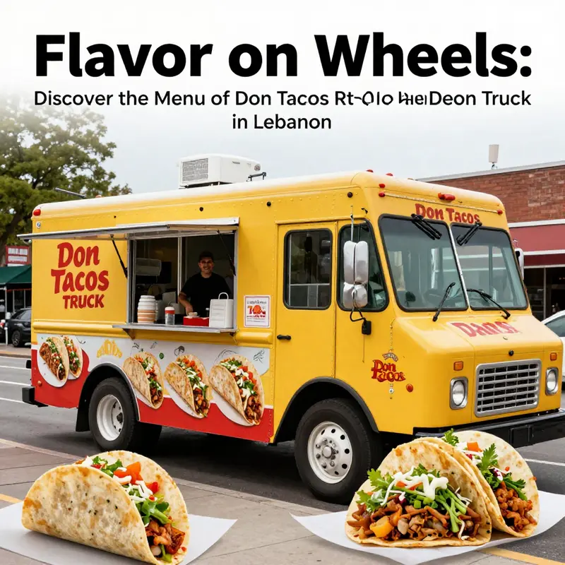 An engaging view of Don Tacos Mexican Food Truck parked in a city setting, filled with happy customers enjoying their meals.