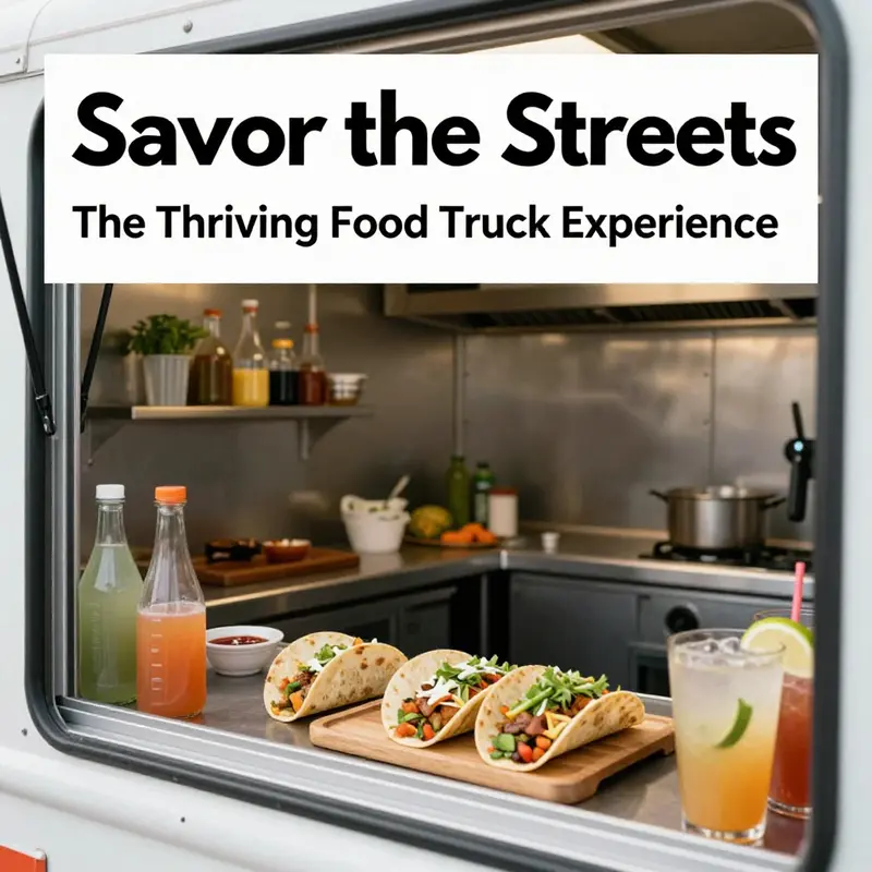 Urban commuters enjoying delicious tacos and burritos from a busy food truck.