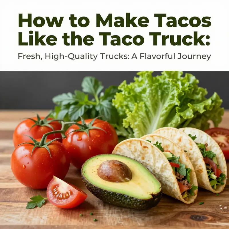 Fresh, high-quality ingredients form the backbone of exceptional tacos.