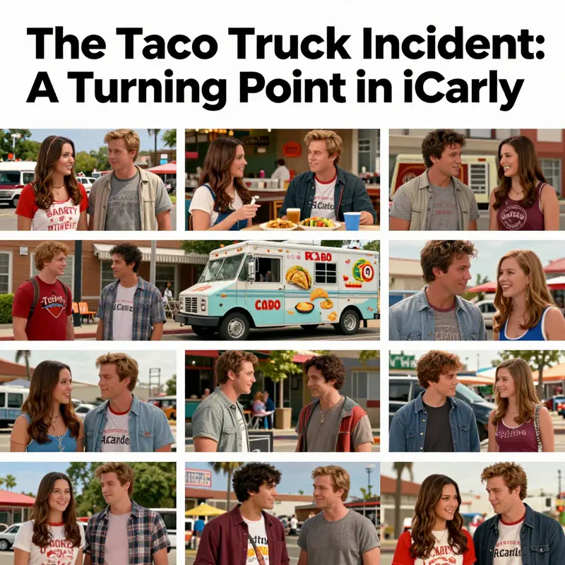 Carly and Freddie’s tense moment before the taco truck collide, showcasing a blend of comedy and heroism.