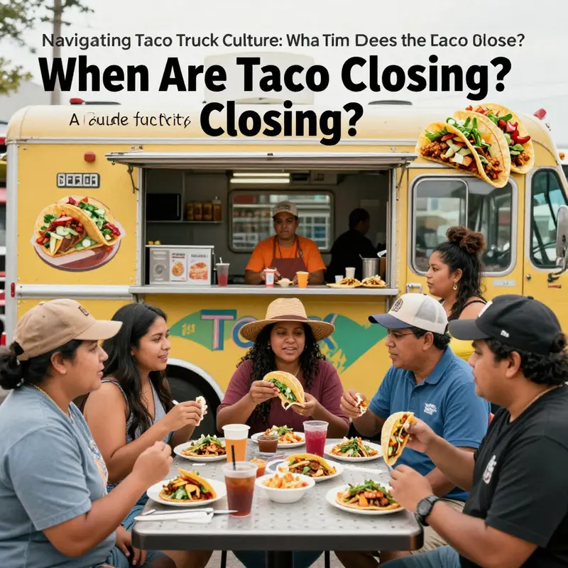 Understanding the precise closing times of taco trucks helps customers plan their culinary adventures.
