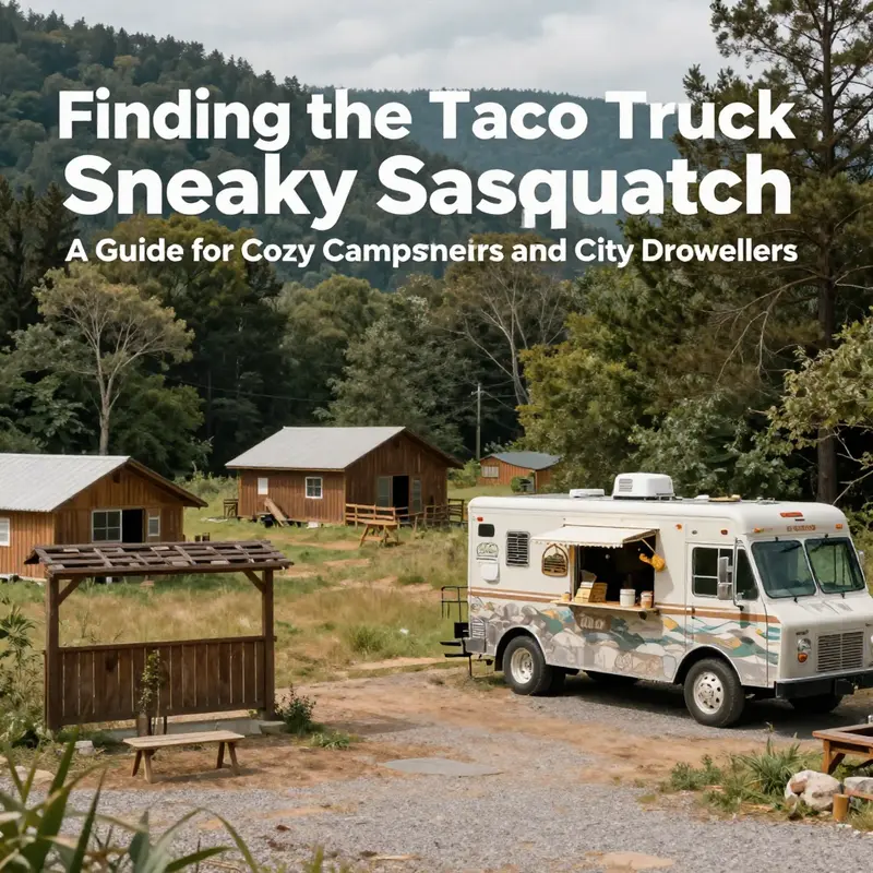 The taco truck at Ridgeview Campground, your gateway to delightful quests and interactions.